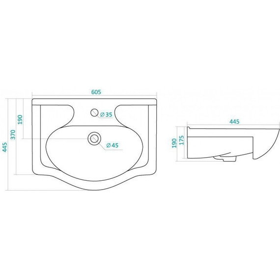 Тумба напольная с раковиной Акватон ФИДЖИ 60 см 1A1796K0FG010, белый - фото 9