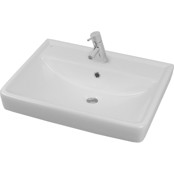 Тумба подвесная с раковиной Акватон Америна 60 см 1A1354K1AM010, белый - фото 9