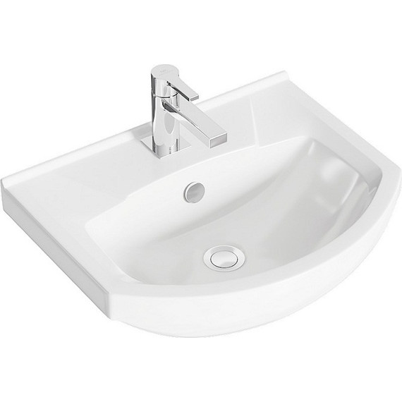 Тумба подвесная с раковиной Акватон Ария 50 см 1A1403K0AA010, белый - фото 6