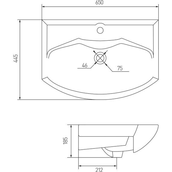 Тумба напольная с раковиной Акватон Рико 65 см 1A2133K1RIB90, белый/ясень - фото 8