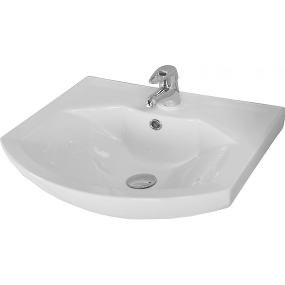 Тумба подвесная с раковиной Акватон Ария 65 см 1A1340K0AA010, белый - фото 8