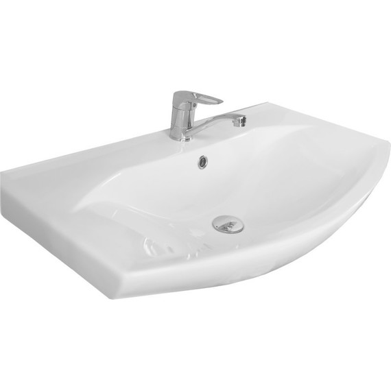 Тумба напольная с раковиной Aquaton Рико 80 см 1A2154K1RIB90, белый/ясень - фото 8