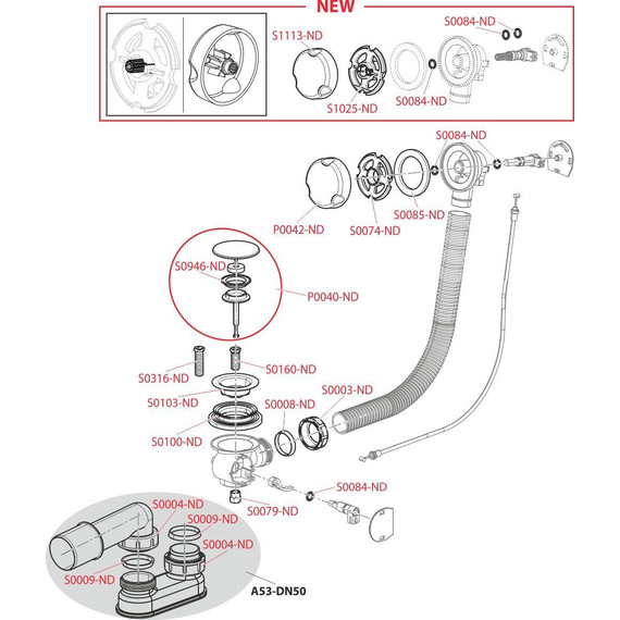 Сифон для ванны AlcaPlast A51BM-80, пластик, белый - фото 3