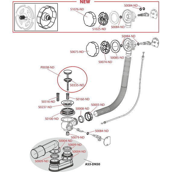 Сифон для ванны AlcaPlast A55ANTIC-120, металл, бронза - фото 3
