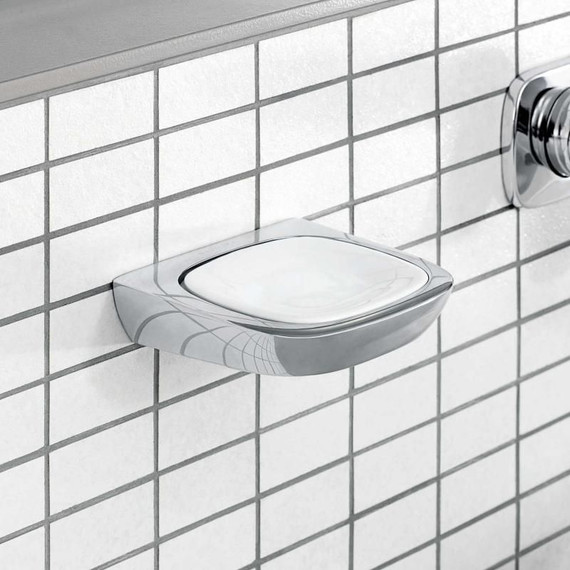 Мыльница Kludi Ambienta 5398505, цвет хром/белый - фото 2