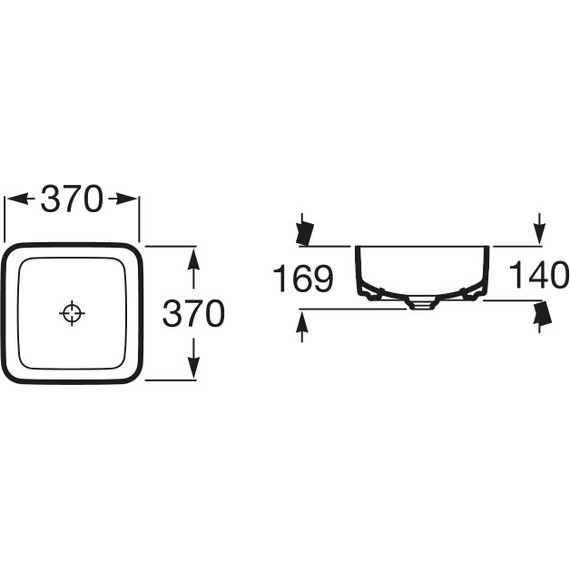 Раковина-чаша Roca Inspira Square 37 см 327532000 - фото 5