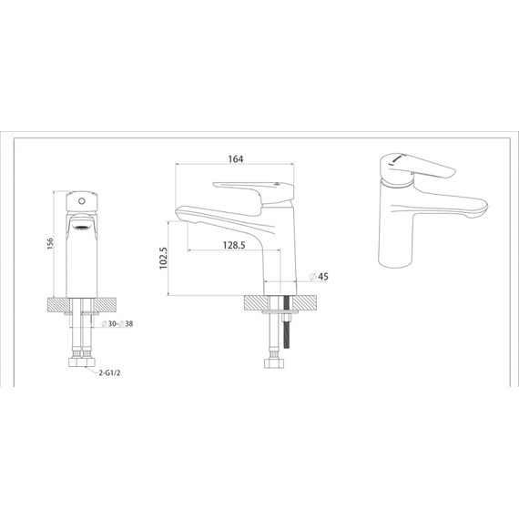Смеситель для раковины Bravat Arden F1351385CP-RUS - фото 5