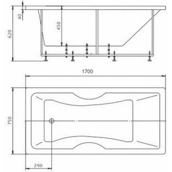 Ванна гидромассажная Aquatek Феникс 150x75 см - фото 7