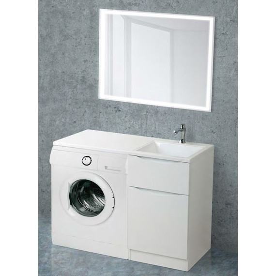 Тумба напольная с раковиной-столешницей BelBagno LAVANDERIA-580/1200-2C-PIA-BL 120 см R, Bianco Opaco - фото 2