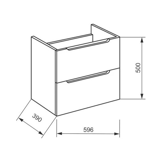 Тумба подвесная с раковиной BelBagno ETNA39-600/390-2C-SO-RW-P 60 см, Rovere Moro, Цвет фасада: Rovere Moro - фото 6
