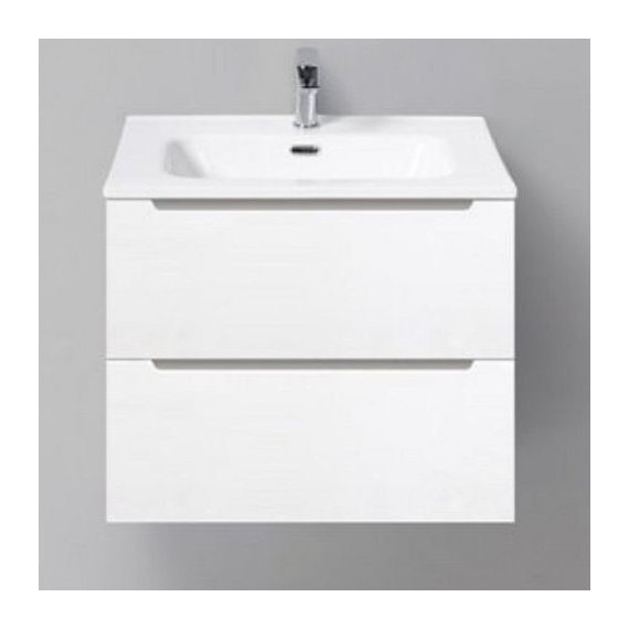 Тумба подвесная с раковиной BelBagno ETNA39-600/390-2C-SO-BL-P 60 см, Bianco Lucido, Цвет фасада: Bianco Lucido - фото 