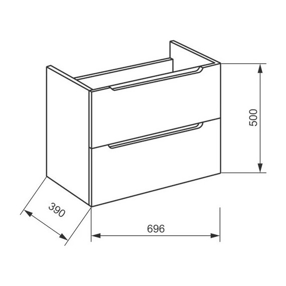 Тумба подвесная с раковиной BelBagno ETNA39-700/390-2C-SO-BL-P 70 см, Bianco Lucido, Цвет фасада: Bianco Lucido - фото 6