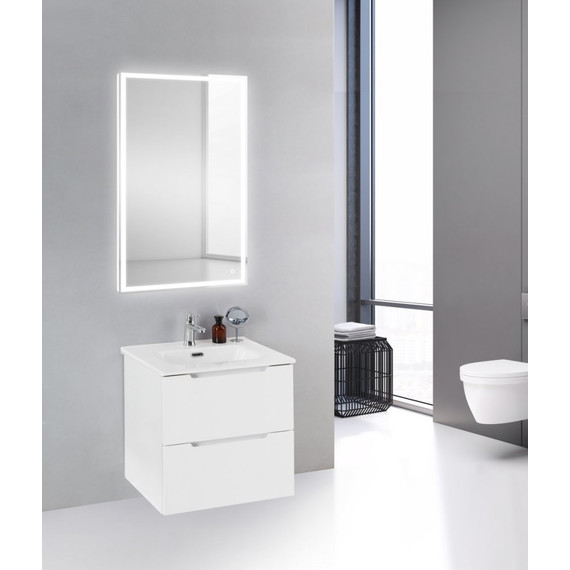 Тумба подвесная с раковиной BelBagno ETNA39-700/390-2C-SO-BL-P 70 см, Bianco Lucido, Цвет фасада: Bianco Lucido - фото 2