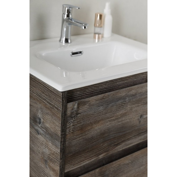 Тумба подвесная с раковиной BelBagno KRAFT 39-600/390-2C-SO-PP 60 см, Pino Pasadena - фото 3