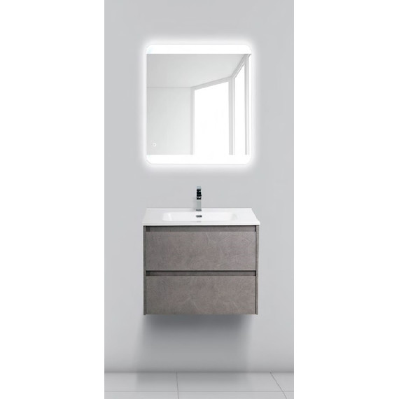 Тумба подвесная с раковиной BelBagno KRAFT 39-600/390-2C-SO-PG 60 см, Pietra Grigio - фото 2