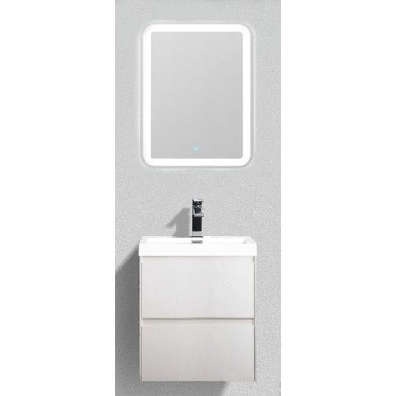 Тумба подвесная с раковиной BelBagno 50 см PIETRA MINI-500-2C-SO-BL, белый - фото 2