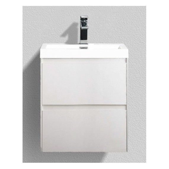 Тумба подвесная с раковиной BelBagno 50 см PIETRA MINI-500-2C-SO-BL, белый - фото 