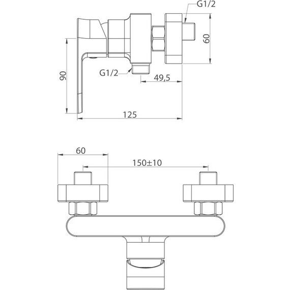 Смеситель для душа BelBagno Terra TER-ESDM-CRM - фото 2
