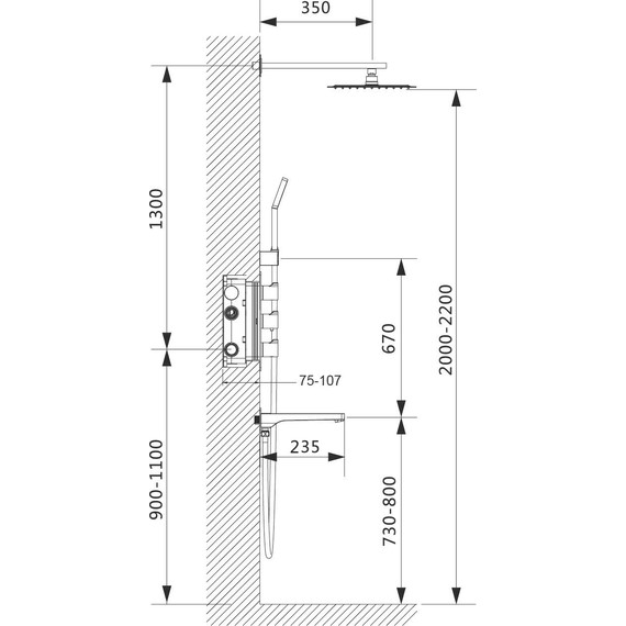Душевая система для душа с термостатом Timo Petruma SX-5059/00SM - фото 5