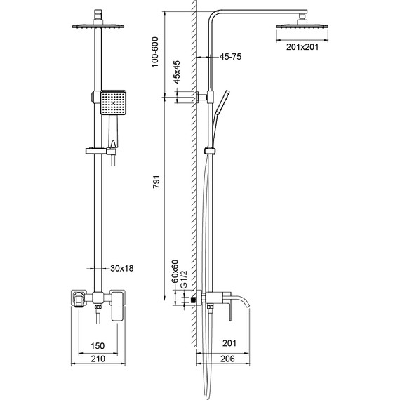 Душевая стойка Timo Selene SX-1013/00 z - фото 5