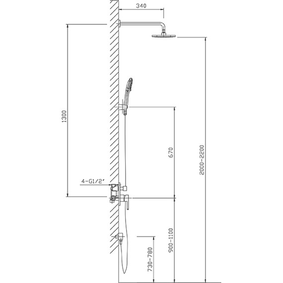 Душевая система для душа Timo Selene SX-2069/00SM (1013) - фото 6