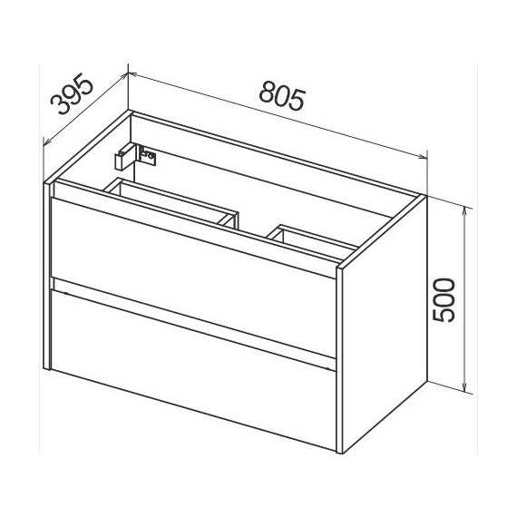 Тумба подвесная с раковиной BelBagno KRAFT 39-800/390-2C-SO-RT 80 см, Rovere Tabacco - фото 6