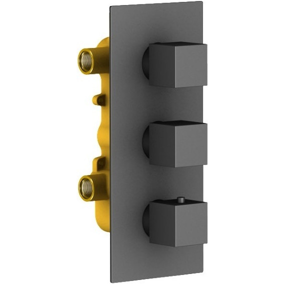 Душевая система для душа с термостатом Timo Tetra-Thermo SX-0179/03SM, черный - фото 4