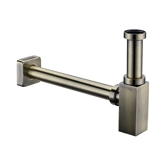 Сифон для умывальника WasserKraft A096, светлая бронза - фото 