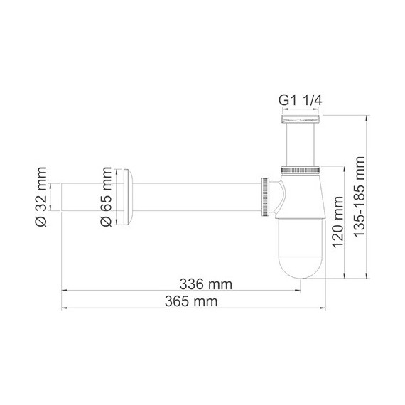 Сифон для умывальника WasserKraft A071 - фото 2