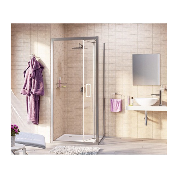 Душевое ограждение WasserKraft Weser 90х90 см 78F03, хром/прозрачное - фото 4