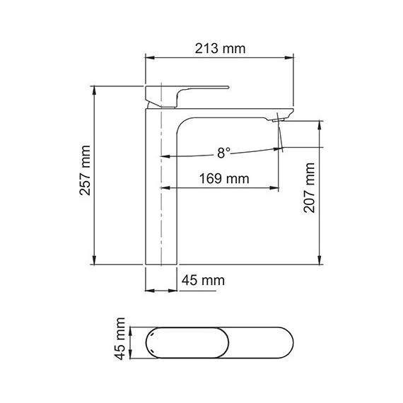 Смеситель для раковины высокий WasserKraft Dinkel 5803H - фото 6