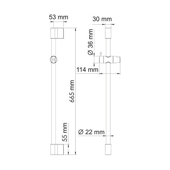 Душевая штанга WasserKraft Elbe A076, черный - фото 3