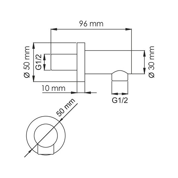 Шланговое подсоединение WasserKraft Elbe A082, черный - фото 2