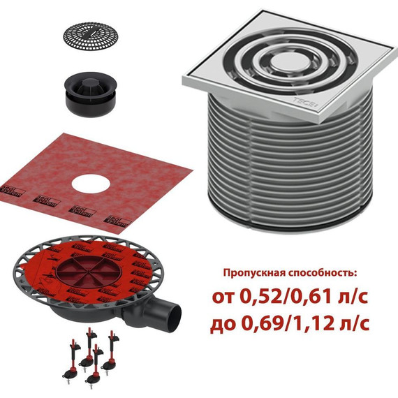 Сливной трап TECEdainpoint S DN 50 KDP-S110 - фото 5