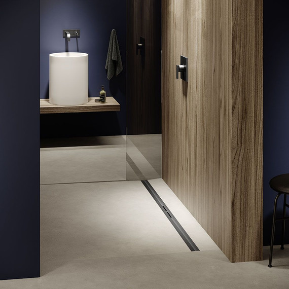 Трап TECEdrainprofile 100 см 671011, нержавеющая сталь, глянец/черный хром, Цвет производителя: глянец, чёрный хром, Размер трапа: 1000 - фото 2