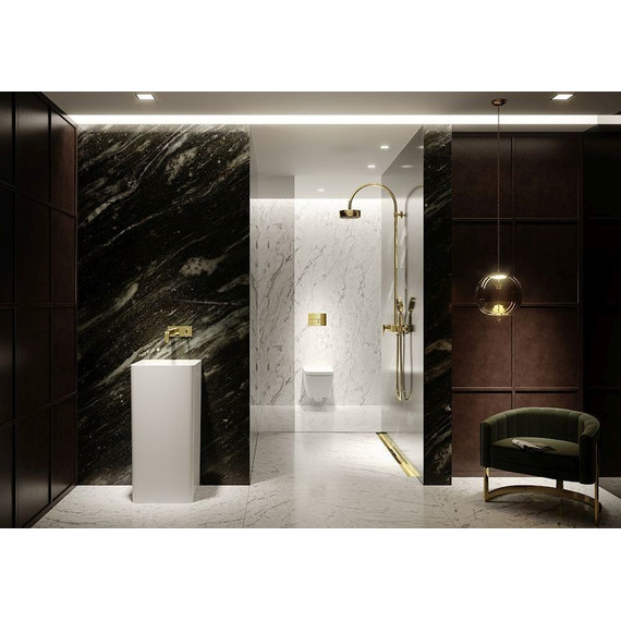 Трап TECEdrainprofile 90 см 670902, нержавеющая сталь, сатин/позолоченный, Цвет производителя: сатин, позолоченный, Размер трапа: 900 - фото 3