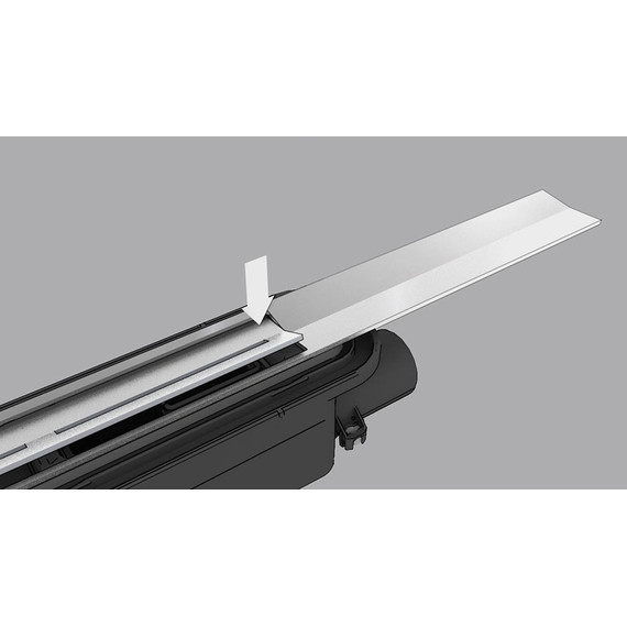 Трап TECEdrainprofile 100 см 671011, нержавеющая сталь, глянец/черный хром, Цвет производителя: глянец, чёрный хром, Размер трапа: 1000 - фото 7