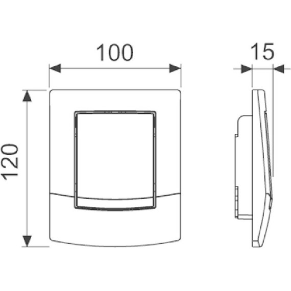 Кнопка смыва TECEambia Urinal 9242126, хром глянцевый - фото 2