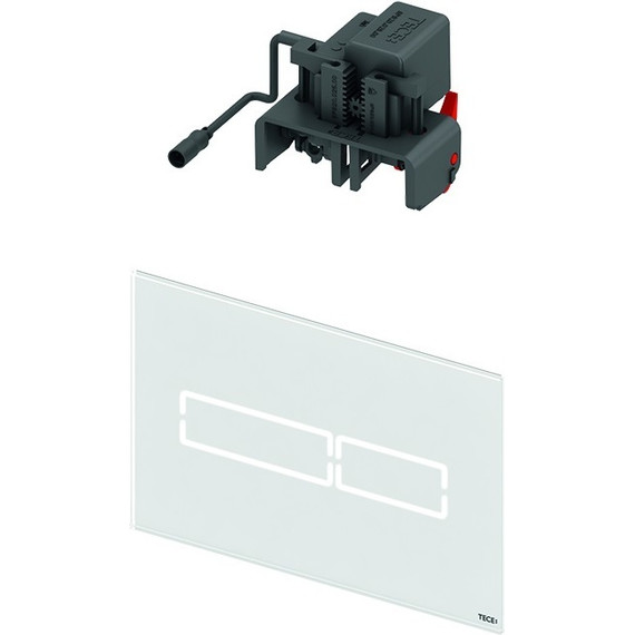 Кнопка смыва TECElux mini 9240960, сенсорная, стекло белое - фото 2