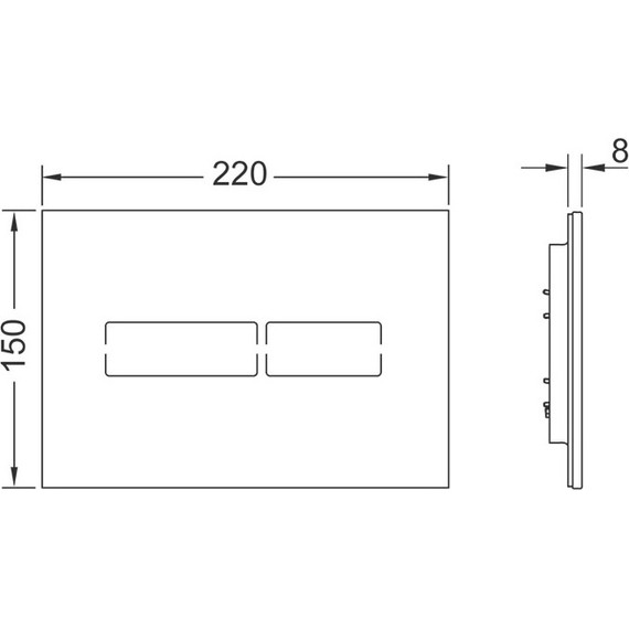 Кнопка смыва TECElux mini 9240961, сенсорная, черное стекло - фото 4
