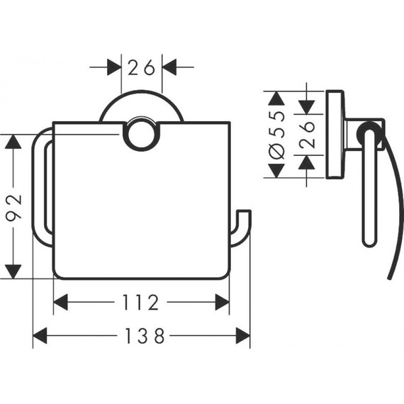 Держатель для туалетной бумаги Hansgrohe Logis Universal 41723000 - фото 2