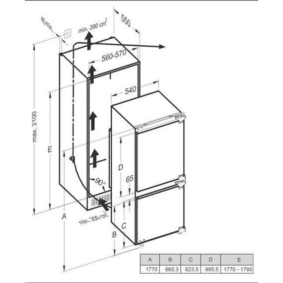 Встраиваемый двухкамерный холодильник Schaub Lorenz SLU S445W3M - фото 3