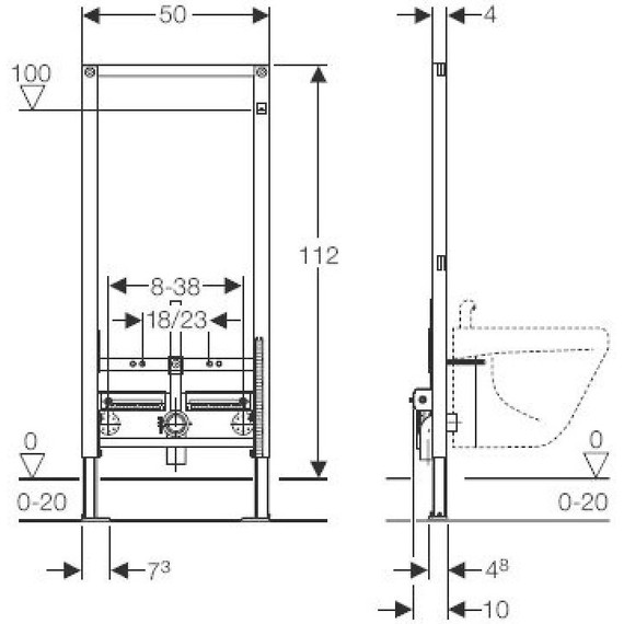 Инсталляция для биде Geberit 111.520.00.1 - фото 2