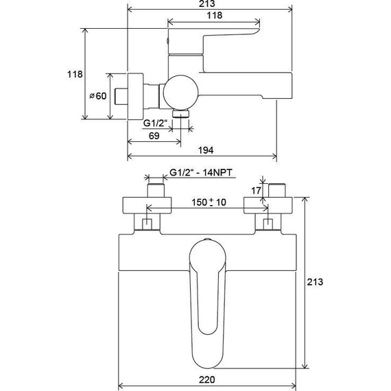 Смеситель для ванны Ravak Puri X070115 - фото 11