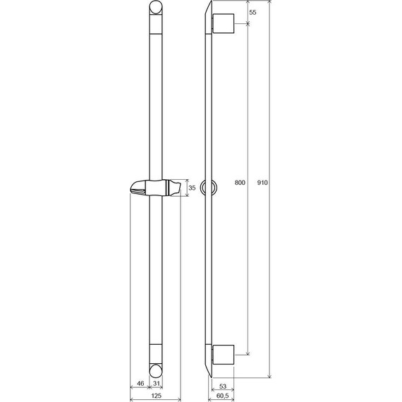 Душевая штанга Ravak 90 см X07P014 - фото 5