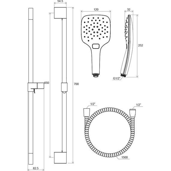 Душевой гарнитур Ravak X07S002 - фото 7