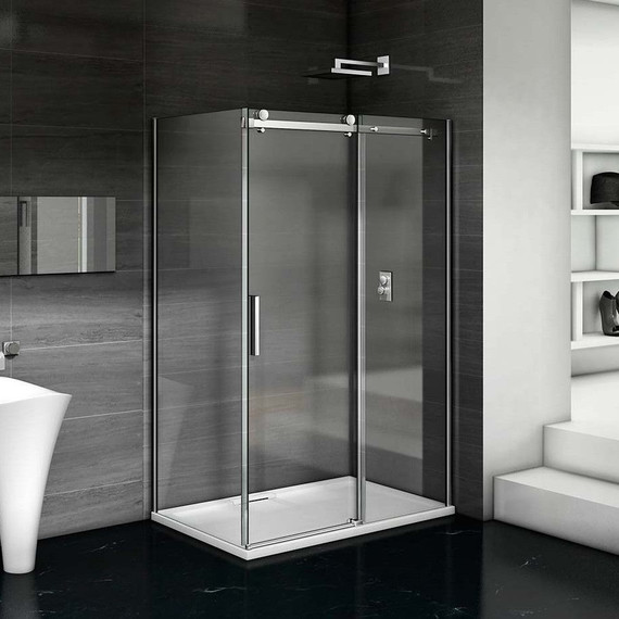 Душевое ограждение Bas Galaxy WTW+SP C-CH 160х80 см, хром/прозрачное - фото 4