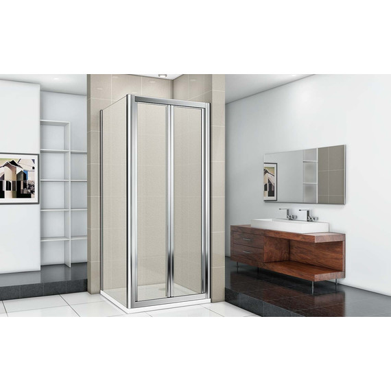 Душевое ограждение Bas Infinity SD+SP G-CH 80х80 см, хром/матовое - фото 3