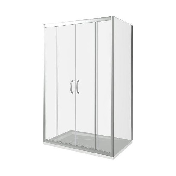 Душевое ограждение Bas Infinity WTW-TD+SP C-CH 170х80 см, хром/прозрачное - фото 