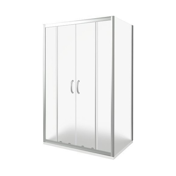 Душевое ограждение Bas Infinity WTW-TD+SP G-CH 150х80 см, хром/матовое - фото 